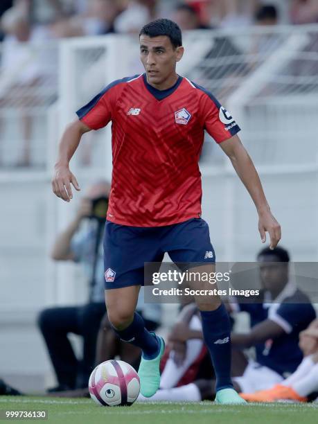 Junior Alonso Mujica of Lille during the Club Friendly match between Lille v Reims at the Stade Paul Debresie on July 14, 2018 in Saint Quentin France