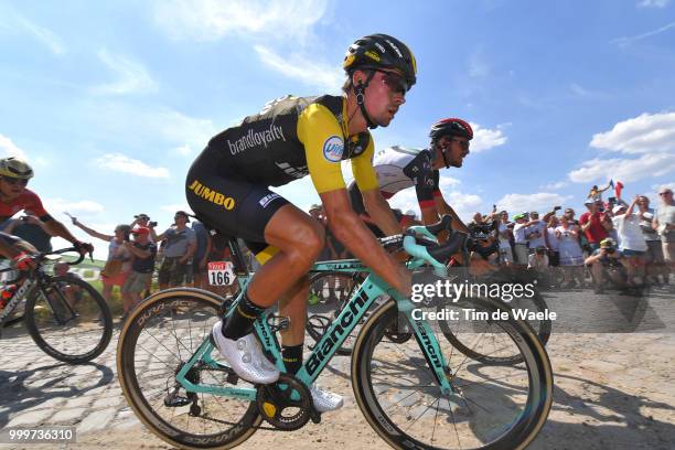 Primoz Roglic of Slovenia and Team LottoNL - Jumbo / during the 105th Tour de France 2018, Stage 9 a 156,5 stage from Arras Citadelle to Roubaix on...