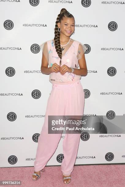 Storm Reid attends the Beautycon Festival LA 2018 at the Los Angeles Convention Center on July 15, 2018 in Los Angeles, California.