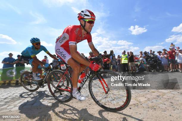 Nicolas Edet of France and Team Cofidis / during the 105th Tour de France 2018, Stage 9 a 156,5 stage from Arras Citadelle to Roubaix on July 15,...