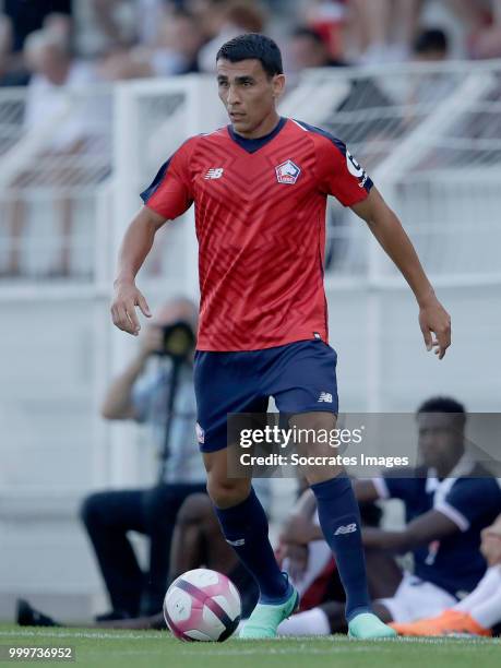 Junior Alonso Mujica of Lille during the Club Friendly match between Lille v Reims at the Stade Paul Debresie on July 14, 2018 in Saint Quentin France