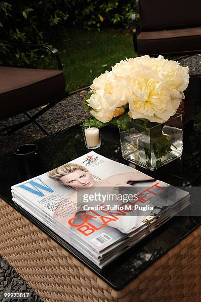 General atmosphere during the cocktail reception for W Magazine's editor-in-chief at the Bulgari Hotel on May 18, 2010 in Milan, Italy.