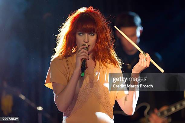 Florence Welch of Florence And The Machine performs on stage at Anker Leipzig on May 18, 2010 in Leipzig, Germany.