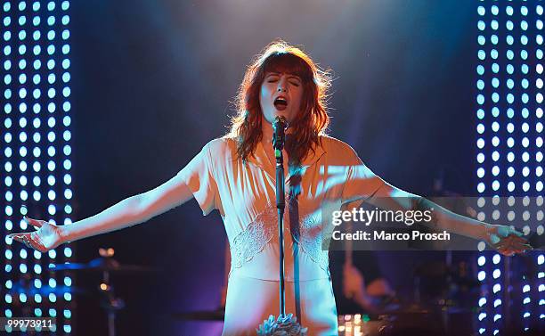 Florence Welch of Florence And The Machine performs on stage at Anker Leipzig on May 18, 2010 in Leipzig, Germany.