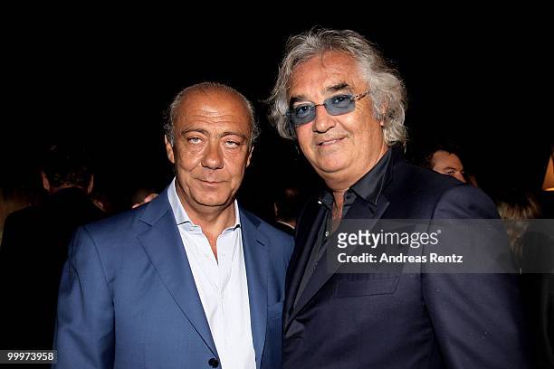 Fawaz Gruosi and Flavio Briatore attend the de Grisogono cocktail party at the Hotel Du Cap on May 18, 2010 in Cap D'Antibes, France.