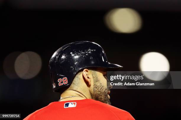 Martinez of the Boston Red Sox looks on during a game against the Toronto Blue Jays at Fenway Park on July 13, 2018 in Boston, Massachusetts.