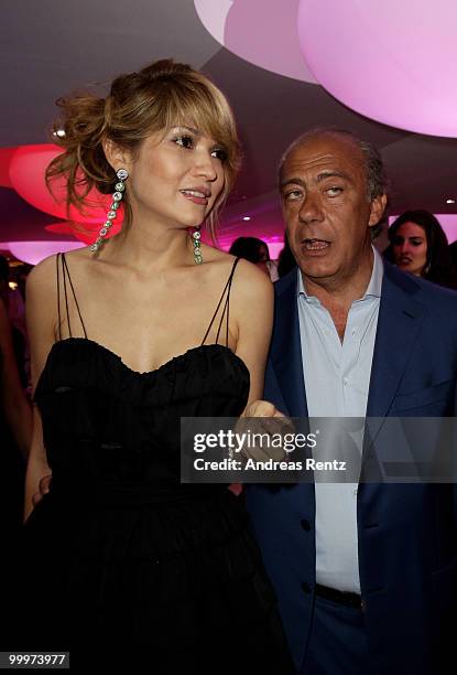 Gulnara Karimova and Fawaz Gruosi attend the de Grisogono cocktail party at the Hotel Du Cap on May 18, 2010 in Cap D'Antibes, France.