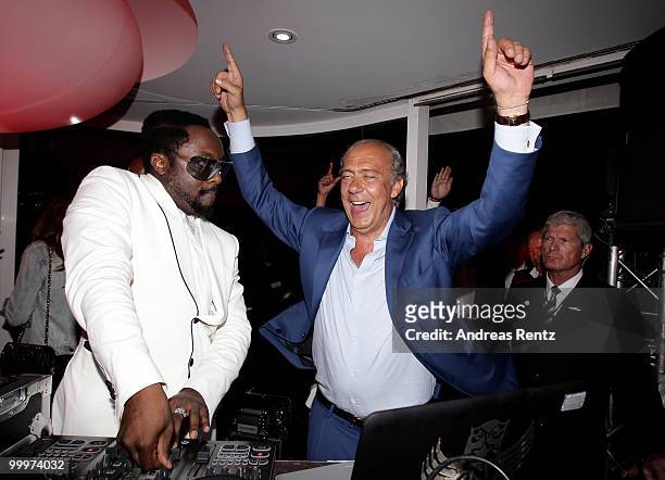 Will I am and Fawaz Gruosi attend the de Grisogono Party at the Hotel Du Cap on May 18, 2010 in Cap D'Antibes, France.