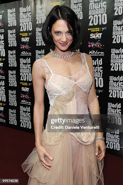 Asia Argento attends the World Music Awards 2010 at the Sporting Club on May 18, 2010 in Monte Carlo, Monaco.