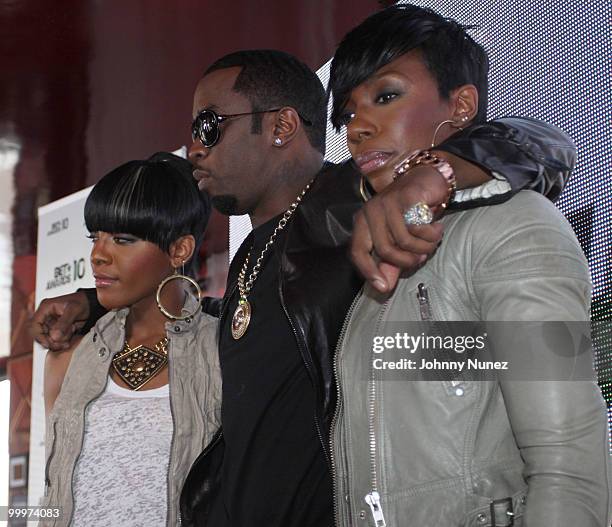 Sean "Diddy" Combs , Dawn Richard and Kalenna of Dirty Money attend the 2010 BET Awards nominees, host and performers announcement at 230 Fifth...