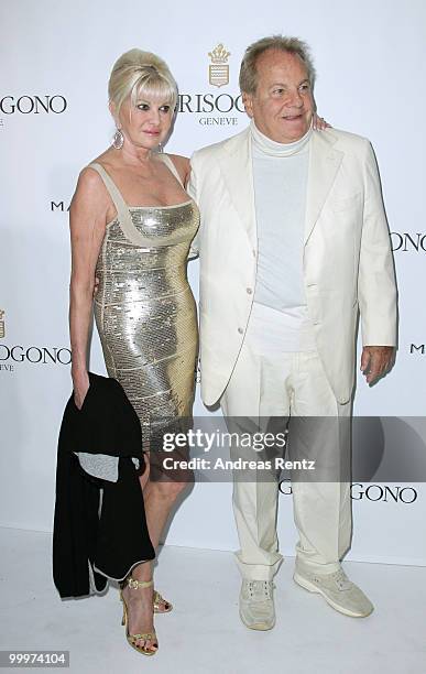 Ivana Trump and Massimo Gargia attend the de Grisogono party at the Hotel Du Cap on May 18, 2010 in Cap D'Antibes, France.