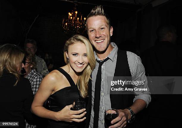 Actress Emily Osment and Devon Kurt attend the Hannah Montana Wrap Party at H Wood on May 16, 2010 in Los Angeles, California.