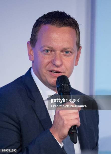 Felix Eichhorn, president of AIDA Cruises, at the Seatrade Europe trade fair in Hamburg, Germany, 6 September 2017. Photo: Daniel Reinhardt/dpa