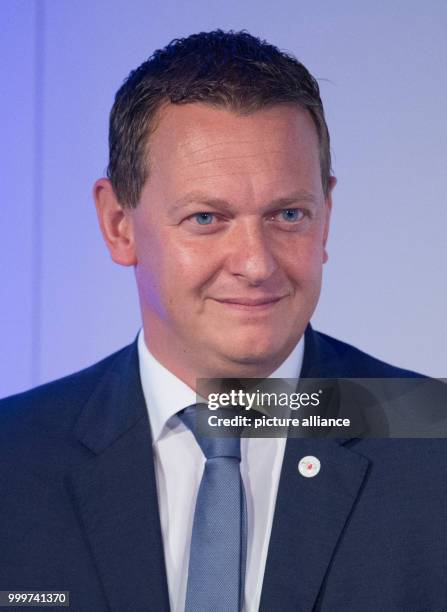 Felix Eichhorn, president of AIDA Cruises, at the Seatrade Europe trade fair in Hamburg, Germany, 6 September 2017. Photo: Daniel Reinhardt/dpa