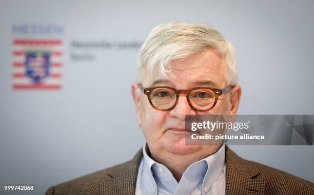 The former German foreign minister Joschka Fischer attends a book presentation of Martin Grosch's new study 'Franz Josef Jung: Stations of a...