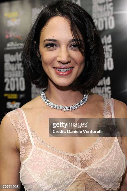 Asia Argento attends the World Music Awards 2010 at the Sporting Club on May 18, 2010 in Monte Carlo, Monaco.