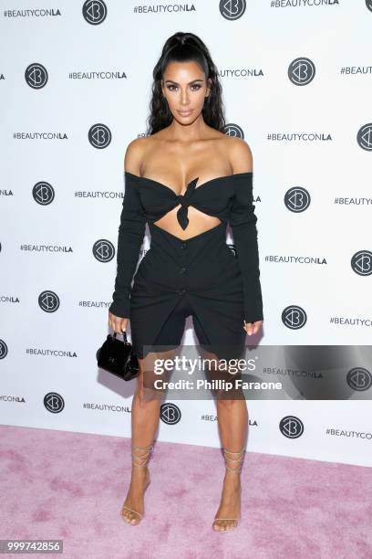 Kim Kardashian West attends the Beautycon Festival LA 2018 at the Los Angeles Convention Center on July 15, 2018 in Los Angeles, California.