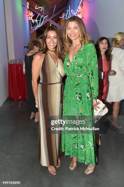 Shamin Abas and Sharon Cardel attend the Parrish Art Museum Midsummer Party 2018 at Parrish Art Museum on July 14, 2018 in Water Mill, New York.