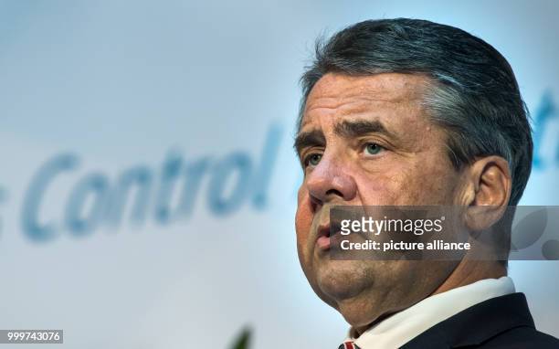German Foreign Minister Sigmar Gabriel at the opening of the international conference "Making Conventional Arms Control fit for the 21st Century" in...