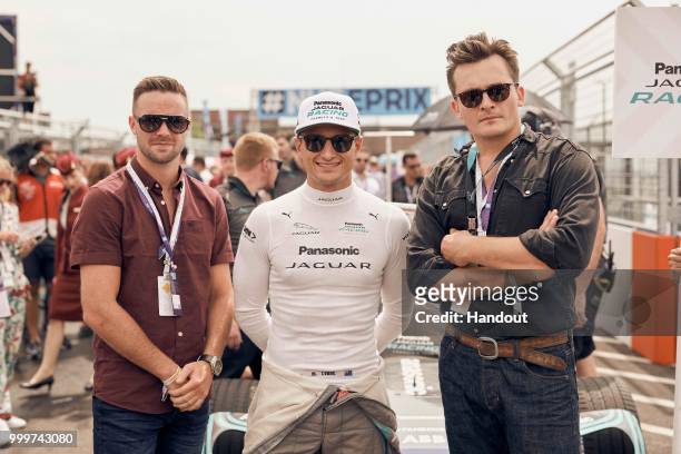 Mitch Evans , Panasonic Jaguar Racing, Jaguar I-Type II with Rupert Friend and Josh Taylor. On July 14, 2018 in New York, United States.