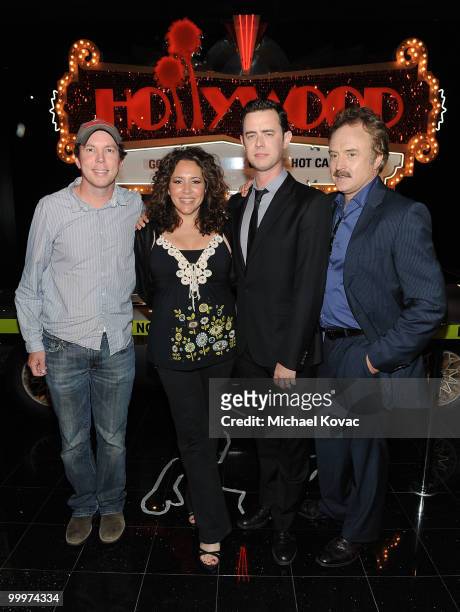 Creator/executive producer of "The Good Guys" Matt Nix, actress Diana-Maria Riva, actor Colin Hanks and actor Bradley Whitford attend the opening...