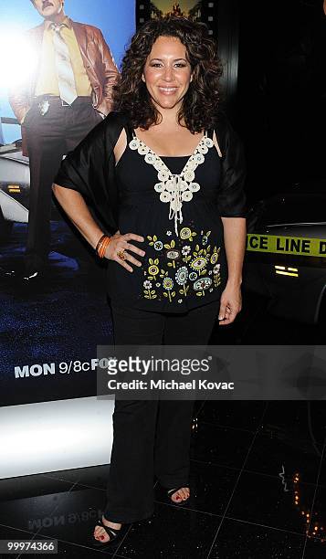 Actress Diana-Maria Riva attends the opening reception for "The Good Guys, Bad Guys, Hot Cars" exhibition at Petersen Automotive Museum on May 18,...