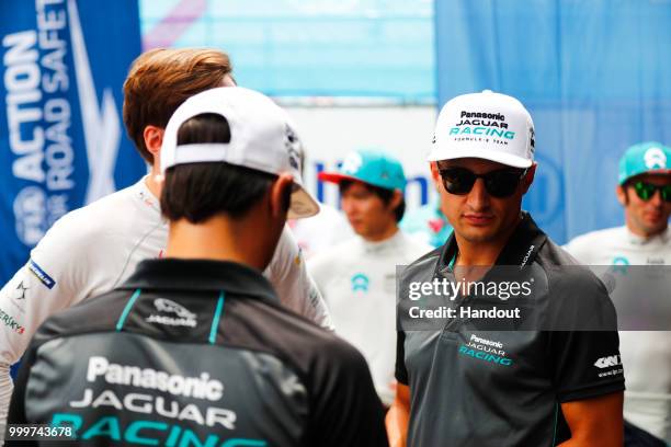 Mitch Evans , Panasonic Jaguar Racing, Jaguar I-Type II, and Nelson Piquet Jr. , Panasonic Jaguar Racing, Jaguar I-Type II. On July 14, 2018 in New...