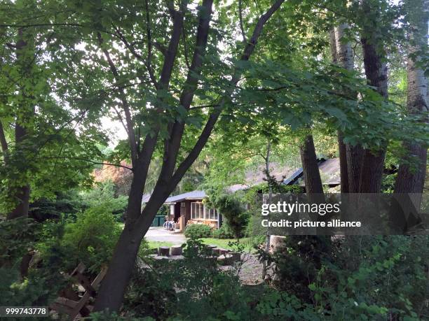 Finnish houses, "Domki Finskie", in the center of Warsaw, Poland, 07 June 2017. A settlement of Finnish houses is becoming a meeting point and green...