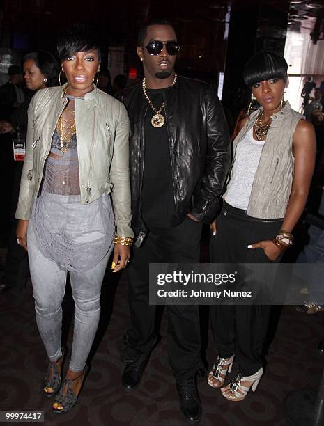 Kalenna, Sean "Diddy" Combs and Dawn Richard attend the 2010 BET Awards nominees, host and performers announcement at 230 Fifth Avenue on May 18,...