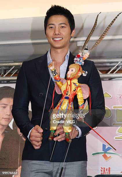 South Korea actor Lee Sang Woo promotes TV Serial 'Don't Hesitate' on May 18, 2010 in Taipei, Taiwan of China.