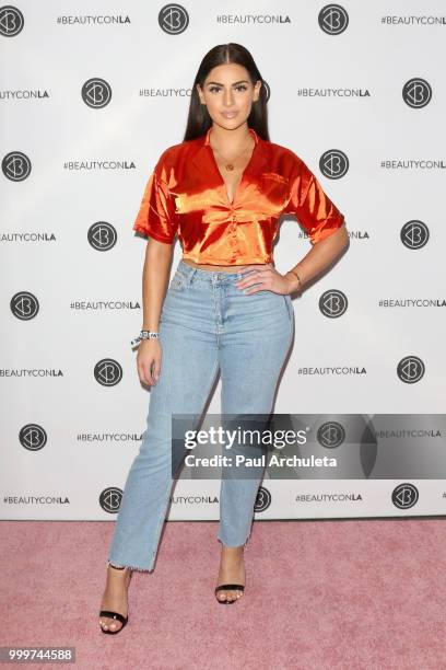 Nazanin Kavari attends the Beautycon Festival LA 2018 at the Los Angeles Convention Center on July 15, 2018 in Los Angeles, California.
