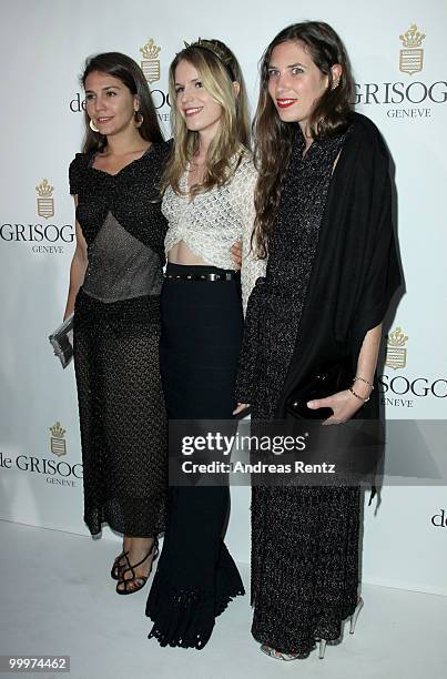 Margherita Missoni, Eugenie Niarchos and Tatiana Santo Domingo attend the de Grisogono party at the Hotel Du Cap on May 18, 2010 in Cap D'Antibes,...