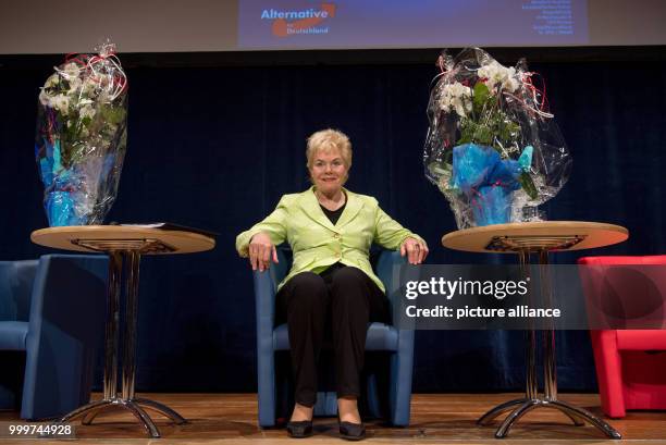 Erika Steinbach, an independent conservative parliamentarian formerly in the CDU, attends an election campaign event of the nationalist-populist...