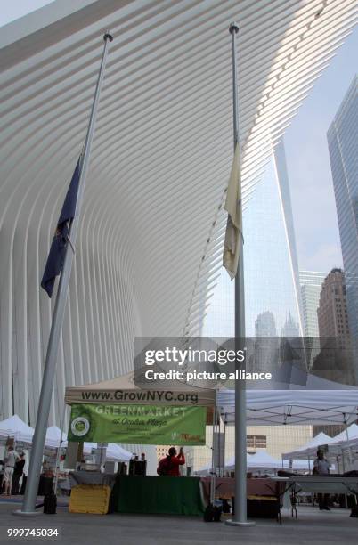 The Greenmarket at Oculus Plaza, a farmers' market at the base of the new World Trade Center in New York, USA, 5 September 2017. The old farmers'...