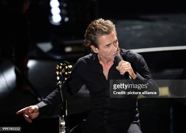 Musician Peter Maffay performs at the German Radio Award 2017 at the Elbphilharmonie concert hall in Hamburg, Germany, 7 September 2017. The prize...