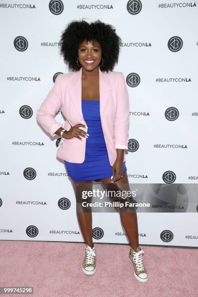 Donia Duchess attends the Beautycon Festival LA 2018 at the Los Angeles Convention Center on July 15, 2018 in Los Angeles, California.