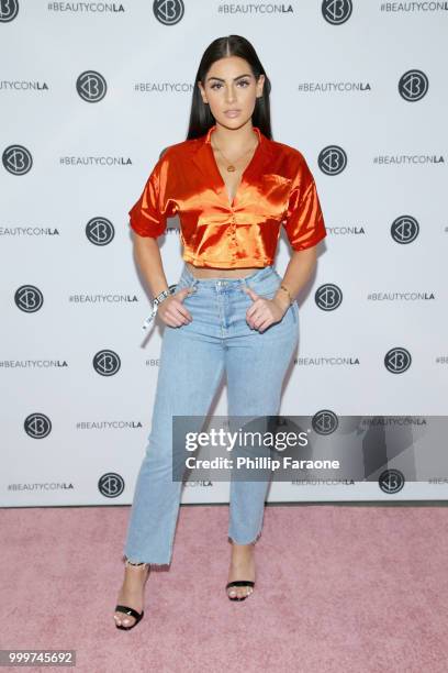 Nazanin Kavari attends the Beautycon Festival LA 2018 at the Los Angeles Convention Center on July 15, 2018 in Los Angeles, California.