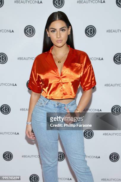Nazanin Kavari attends the Beautycon Festival LA 2018 at the Los Angeles Convention Center on July 15, 2018 in Los Angeles, California.