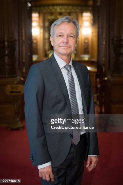 German physicist Karsten Danzmann is photographed ahead of receiving the prestigious Koerber Prize in the City Hall in Hamburg, Germany, 7 September...