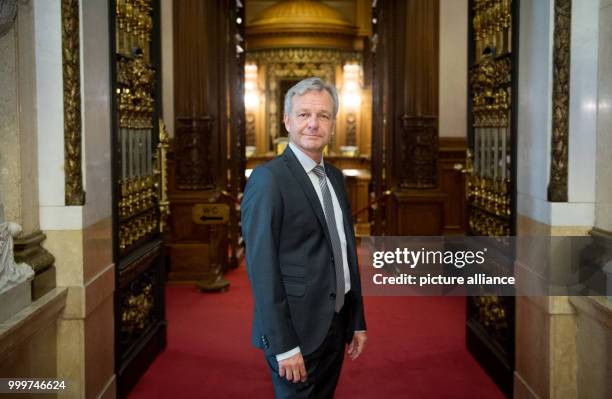 German physicist Karsten Danzmann is photographed ahead of receiving the prestigious Koerber Prize in the City Hall in Hamburg, Germany, 7 September...