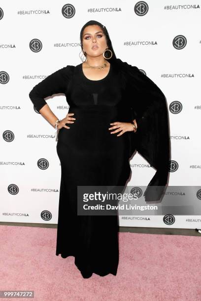 Amani Al-Khatahtbeh attends the Beautycon Festival LA 2018 at the Los Angeles Convention Center on July 15, 2018 in Los Angeles, California.