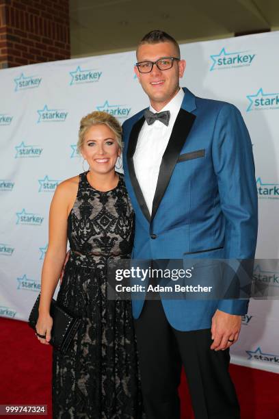 Cole Aldrich and guest walk the red carpet at the 2018 So the World May Hear Awards Gala benefitting Starkey Hearing Foundation at the Saint Paul...