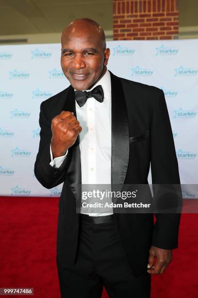 Evander Holyfield walks the red carpet at the 2018 So the World May Hear Awards Gala benefitting Starkey Hearing Foundation at the Saint Paul...