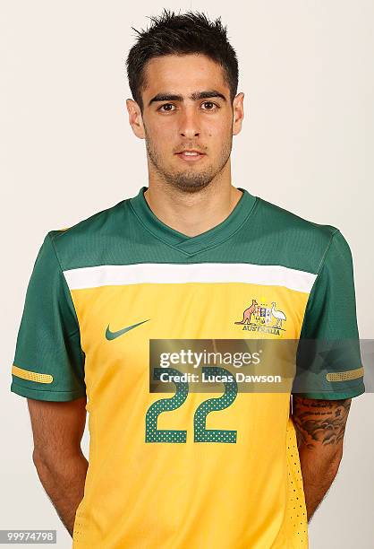 Rhys Williams of Australia poses for a portrait during an of Australian Socceroos portrait session at Park Hyatt on May 19, 2010 in Melbourne,...