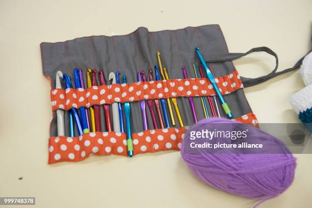 Sewing set can be seen during a sewing course organised by Kati Hyyppaei from Finalnd in the room of a refugee home in Berlin, Germany, 6 September...