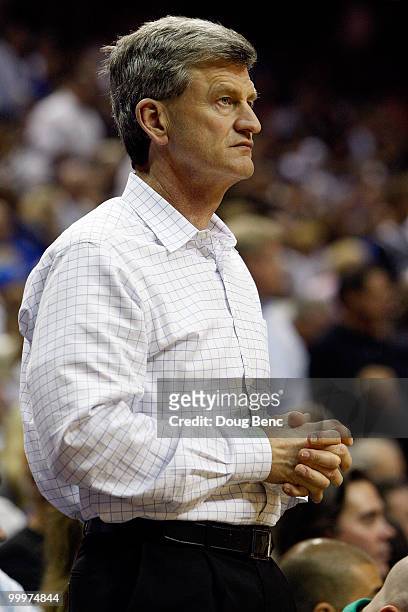 President of Worldwide Operations Walt Disney Parks and Resorts Allen Weiss attends Game Two of the Eastern Conference Finals between the Orlando...