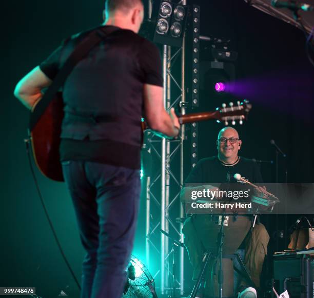 Marc Cohn and Joe Bonadio perform at Cornbury Festival at Great Tew Park on July 15, 2018 in Oxford, England.
