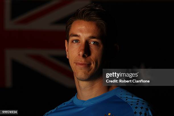 Brad Jones of Australia poses for a portrait during an Australian Socceroos portrait session at Park Hyatt Hotel on May 19, 2010 in Melbourne,...