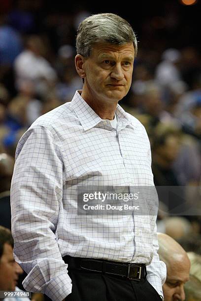 President of Worldwide Operations Walt Disney Parks and Resorts Allen Weiss attends Game Two of the Eastern Conference Finals between the Orlando...