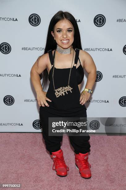 Freakabritt attends the Beautycon Festival LA 2018 at Los Angeles Convention Center on July 15, 2018 in Los Angeles, California.